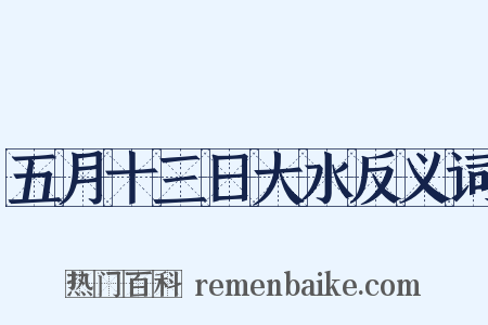 五月十三日大水反义词是什么意思的图片